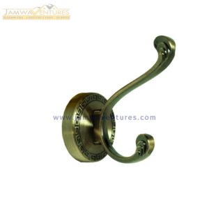 N102 W62 1 DOUBLE HOOK WITH ENGRAVED PATTERN ANTIQUE BRASS for sale in Kenya